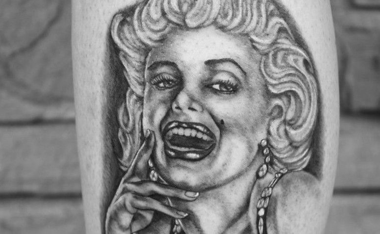 Tatuagem retrato da Marilyn Monroe. Foto: Reprodução