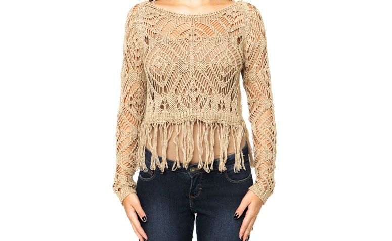 Blusa de Crochê Dafiti Joy por R$49,99 na <a href="http://ad.zanox.com/ppc/?28065109C79450365&ULP=[[http://www.dafiti.com.br/Blusa-DAFITI-JOY-Bege-1697310.html?utm_source=zanox&utm_medium=deeplink_generator&utm_campaign=deeplink_generator]]" target="blank_">Dafiti</a>