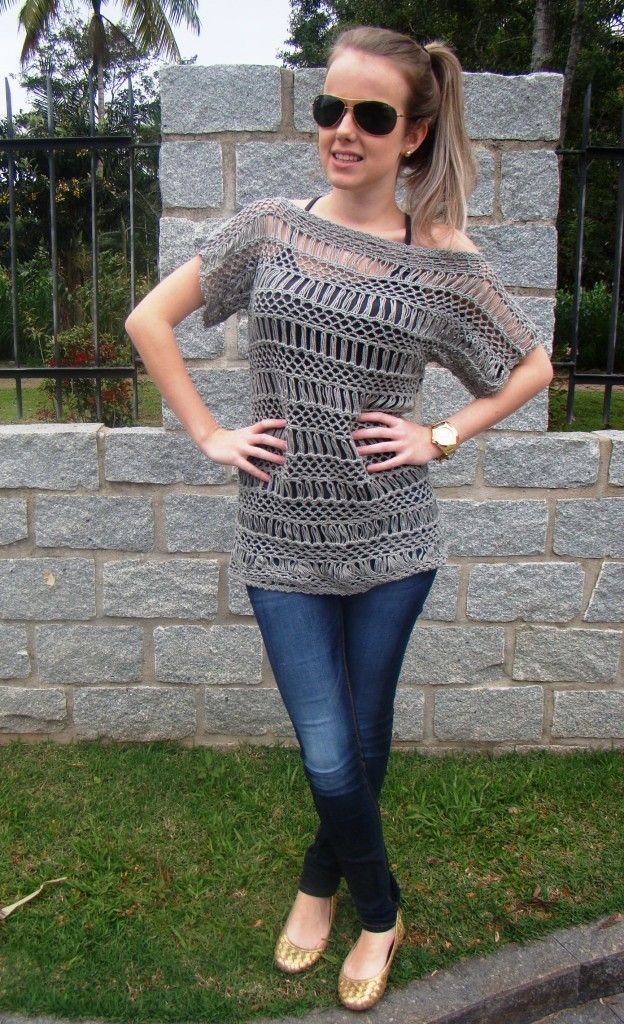 Foto: Reprodução / <a href="http://www.circulo.com.br/blog/look-do-dia-blusa-de-croche/" target="_blank">Círculo</a>