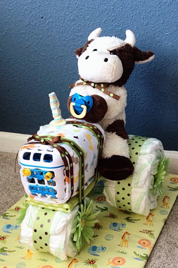 Foto: Reprodução / <a href="https://www.etsy.com/listing/195011169/tractor-diaper-cake" target="_blank">Etsy</a>