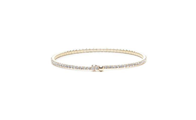 Pulseira delicada em strass por R$31,41 na <a href="http://www.loucasporacessorios.com.br/pulseira-delicada-strass/p" target="_blank">Loucas por Acessórios</a>