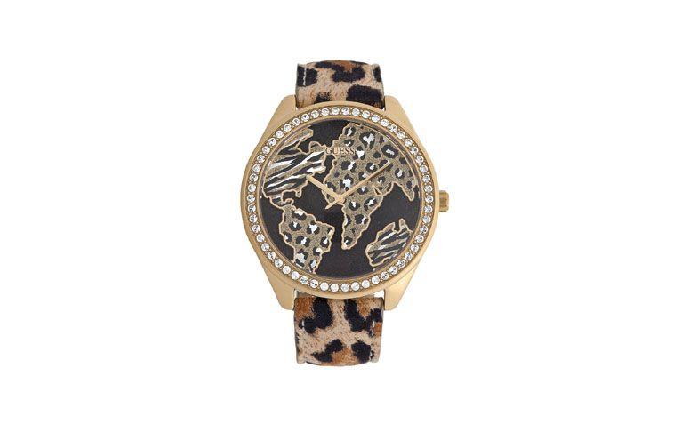 Relógio grande com pulseira de animal print por R$699,99 na <a href="http://ad.zanox.com/ppc/?29469393C19188976&ULP=[[http://www.dafiti.com.br/Relogio-Guess-92545LPGTDC2-Onca-1704251.html?utm_source=zanox&utm_medium=deeplink&utm_campaign=Ecolchao_Campanha_30_e_31102013_Pronta_Entrega_Frete_Gratis&prc=9898]]" target="_blank">Dafiti</a>