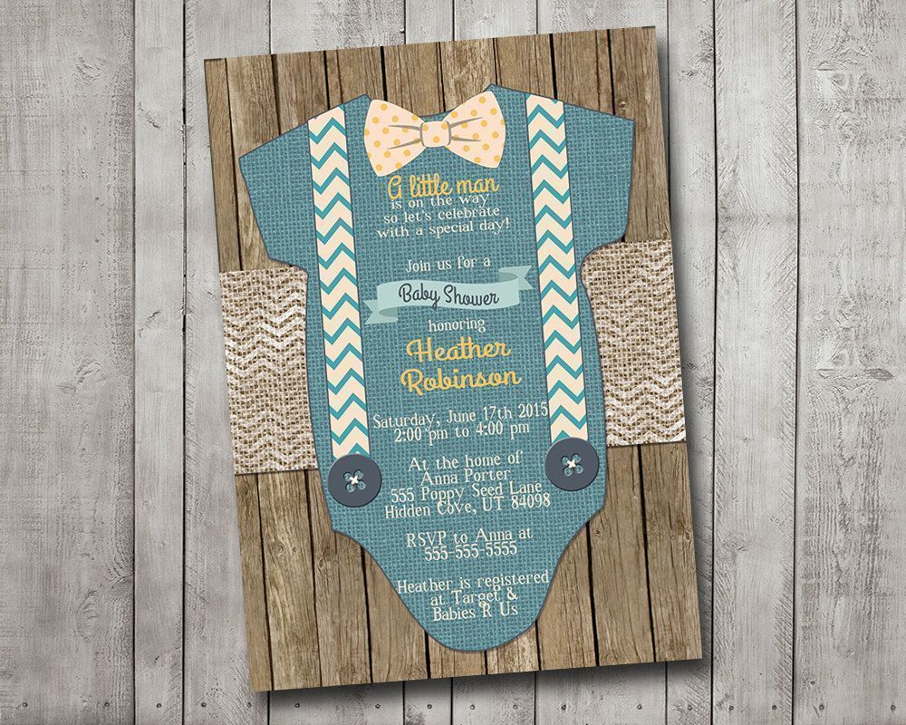 Foto: Reprodução / <a href="https://www.etsy.com/listing/223717268/boy-baby-shower-invitation-blue-onesie" target="_blank">Etsy</a>