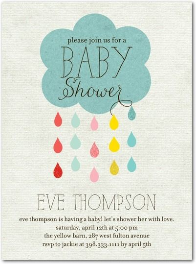 Foto: Reprodução / <a href="https://www.tinyprints.com/product/52219/baby_shower_invitations_drip_drop.html" target="_blank">Tiny prints</a>