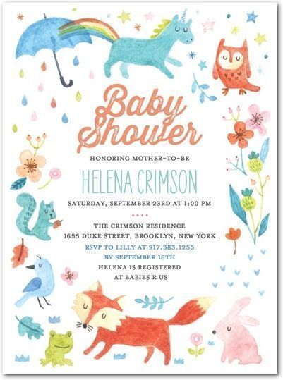 Foto: Reprodução / <a href="https://www.tinyprints.com/product/37292/baby_shower_invitations_watercolor_silhouette__kiwi.html" target="_blank">Tiny prints</a>