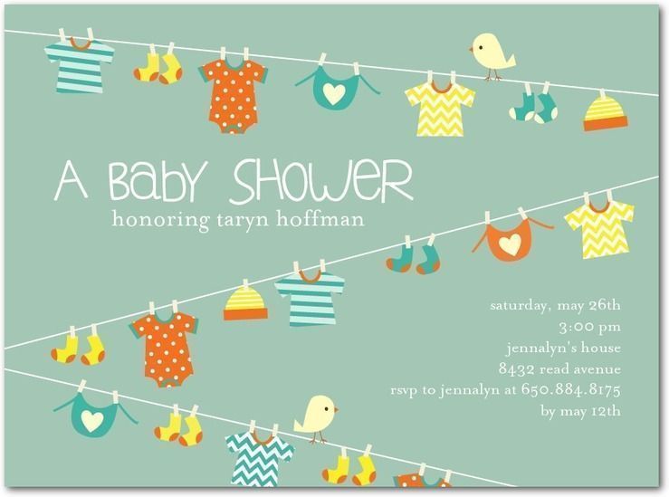 Foto: Reprodução / <a href="https://www.tinyprints.com/product/25947/baby_shower_invitations_lovely_laundry_basil.html" target="_blank">Tiny prints</a>