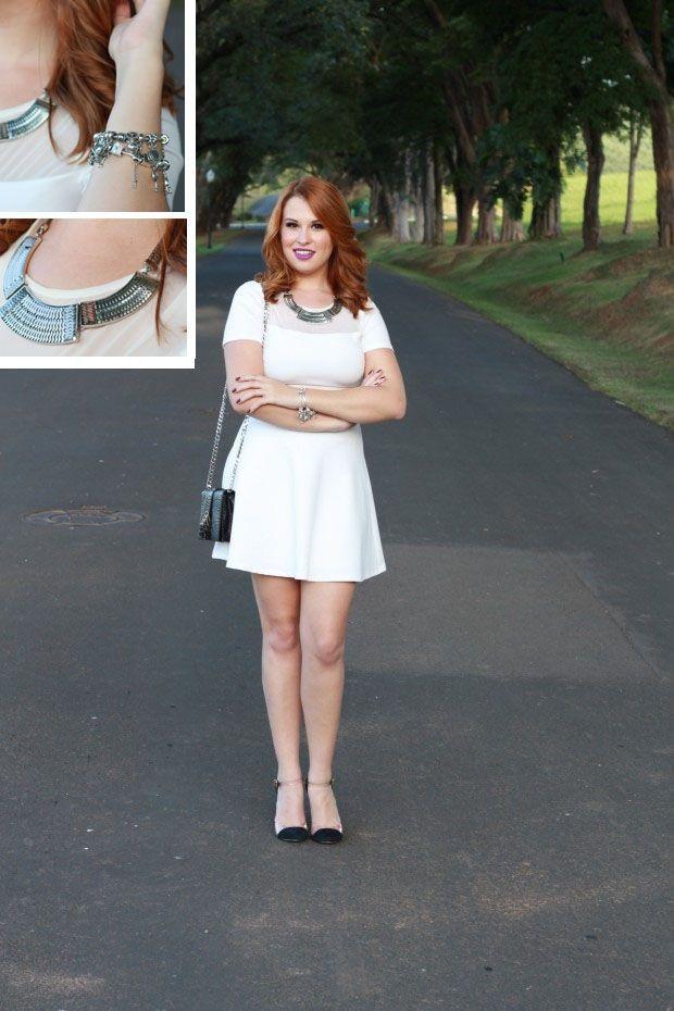 Foto: Reprodução / <a href="http://criemoda.com/look-do-dia-vestido-branco-com-transparencia/" target="_blank">Crie Moda</a>