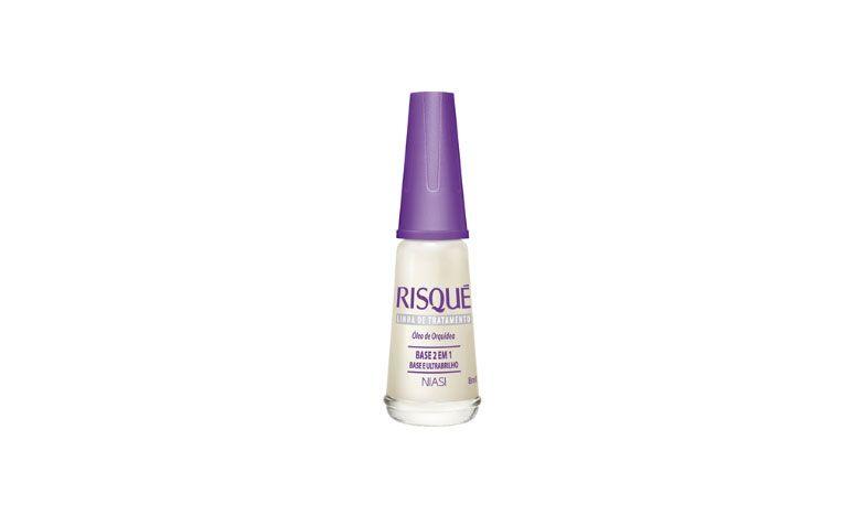 Base transparente Risqué por R$ 2,99 na <a href="http://www.halficosmeticos.com.br/esmaltes-linha-tratamento-risque-8ml" target="_blank"> Halfi Cosméticos </a>