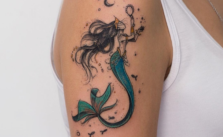 Tatuagem de sereia: significados e 78 ideias para inspirar seu desenho