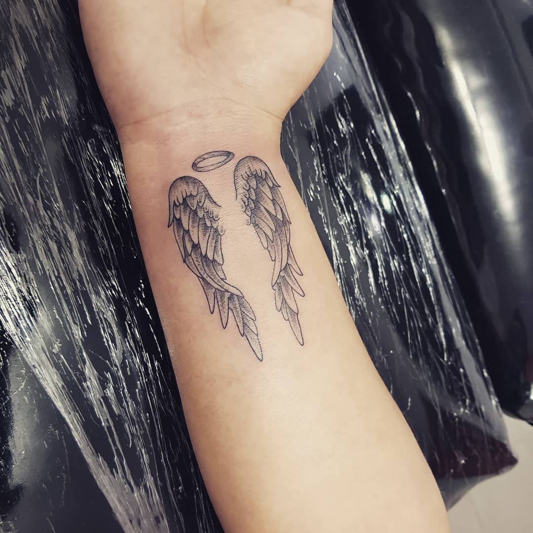 tatuagem de asas de anjo