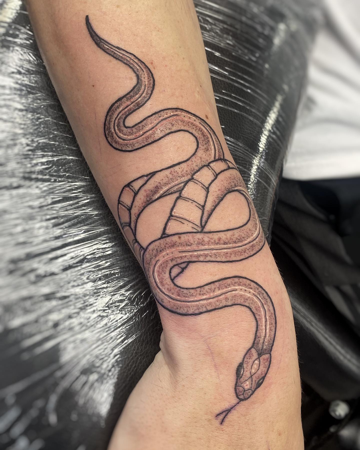 tataugem de cobra no braço