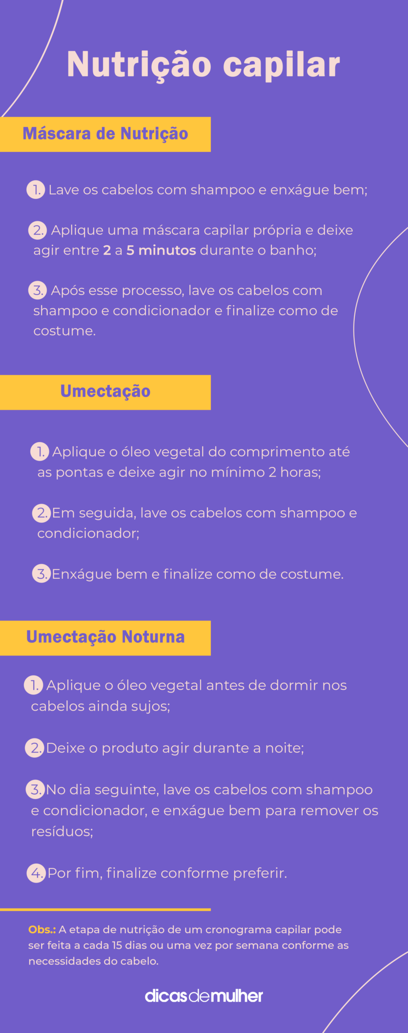 como fazer nutrição capilar