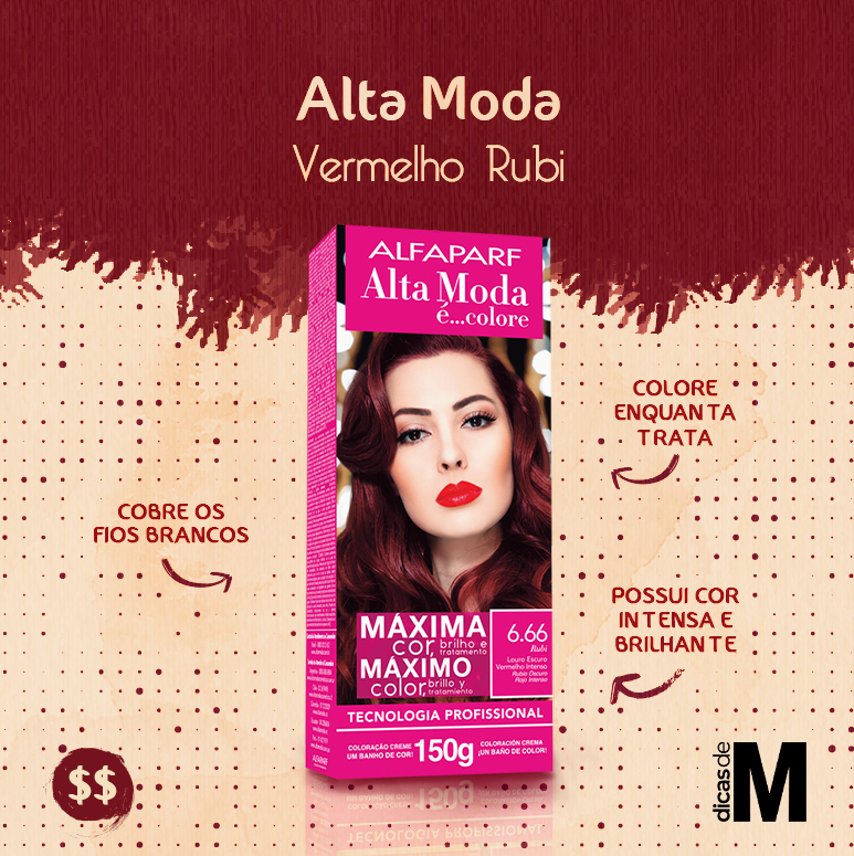 alta moda vermelho rubi