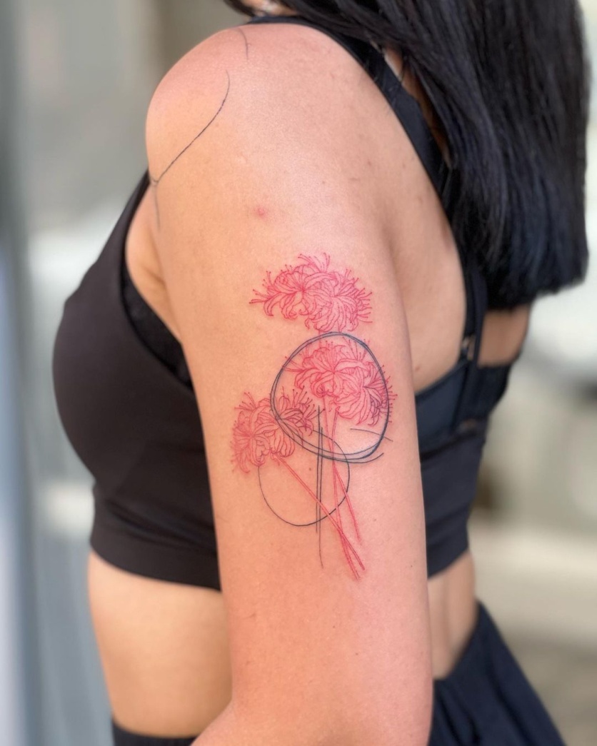 tatuagem de flores