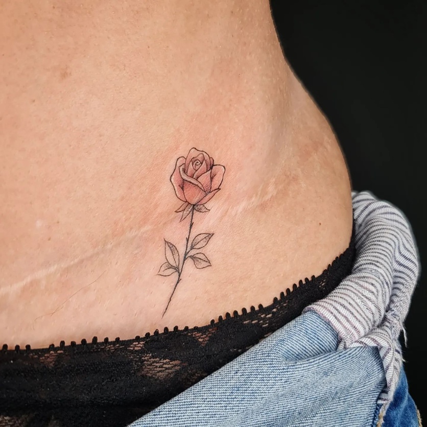 tatuagem de rosa