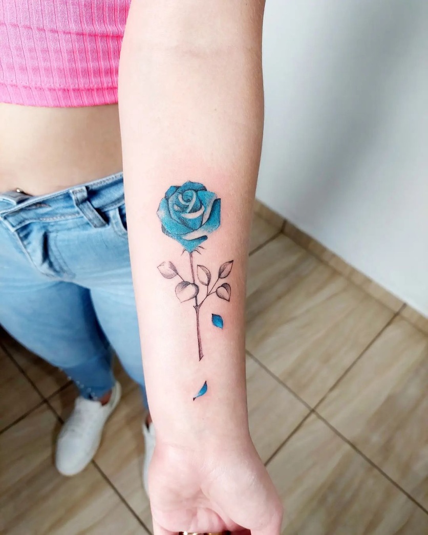 tatuagem de rosa