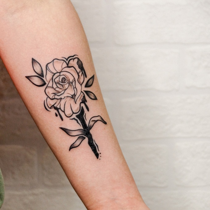 tatuagem de rosa