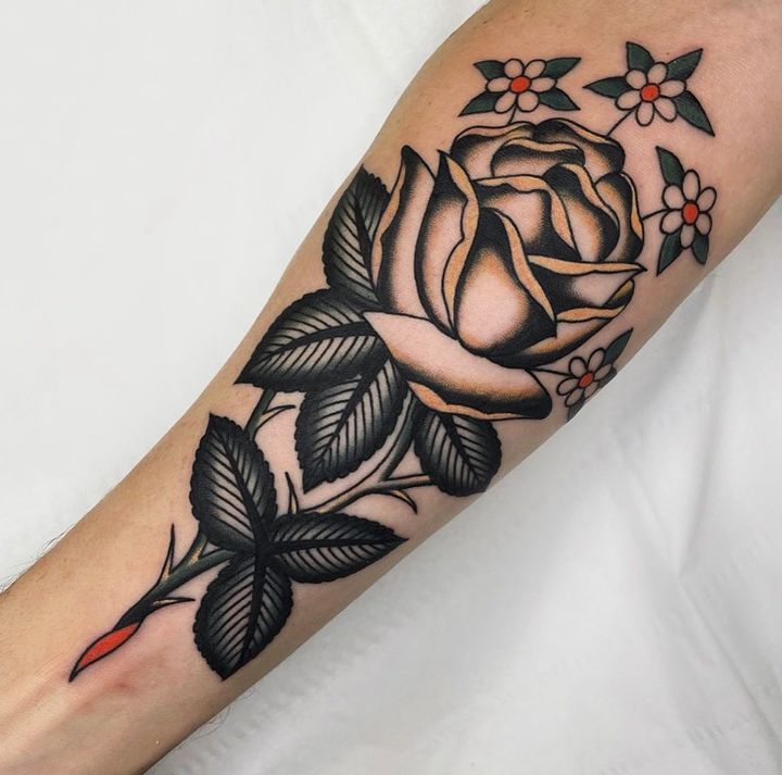 tatuagem de rosa