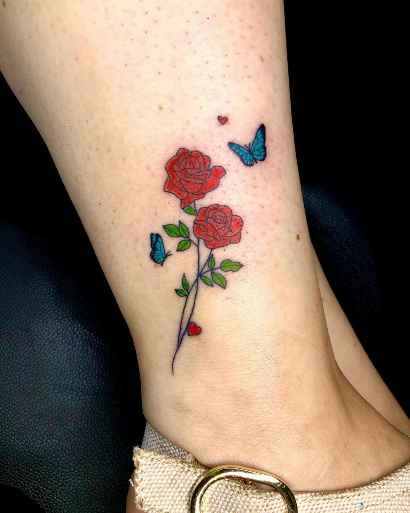 tatuagem de rosa